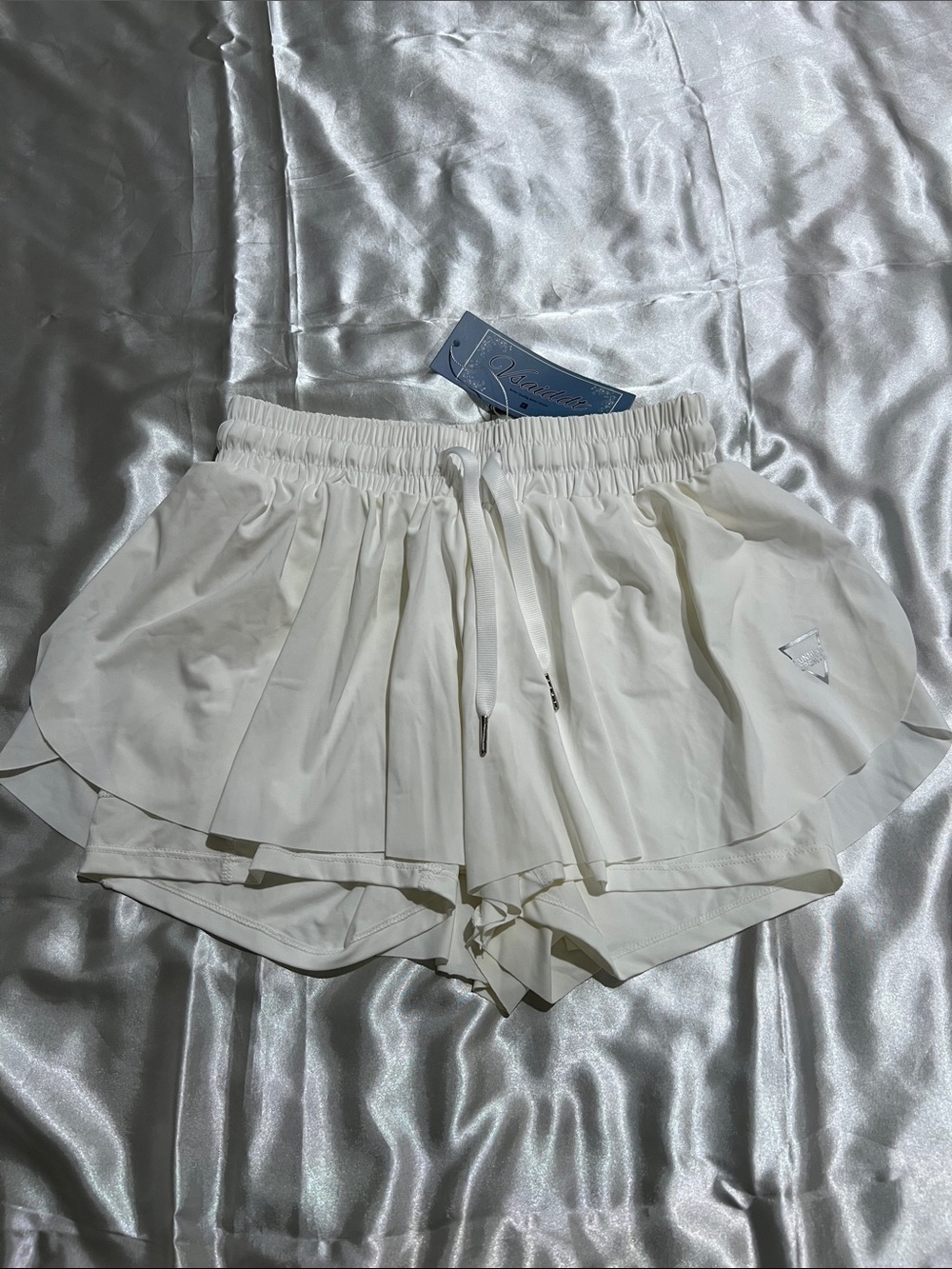 White Flowy Shorts